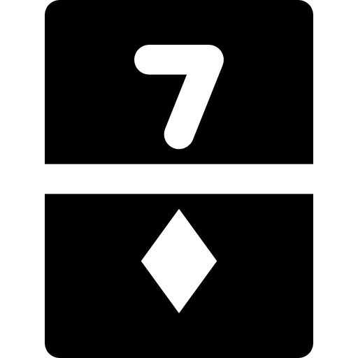 Семерка бубен Basic Black Solid иконка