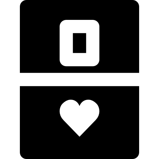 reina de corazones Basic Black Solid icono