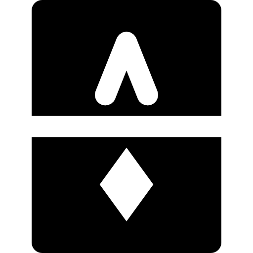 Ace of diamonds Basic Black Solid icon