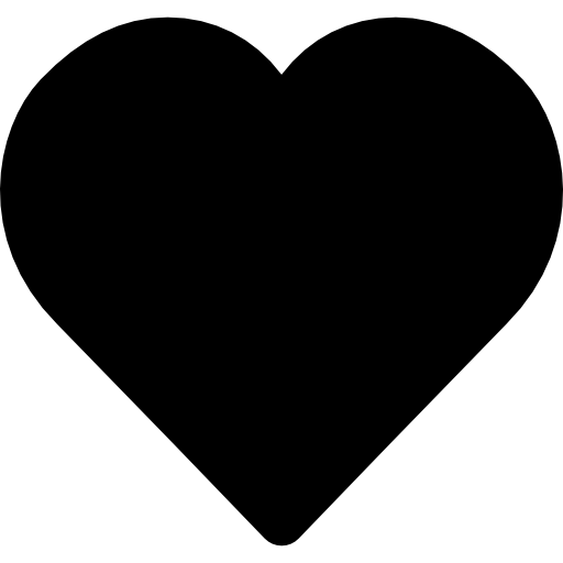 cuore Basic Black Solid icona