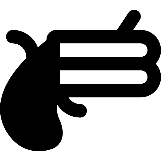 pistool Basic Black Solid icoon
