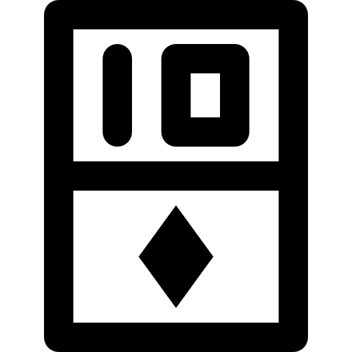 dziesięć diamentów Basic Black Outline ikona