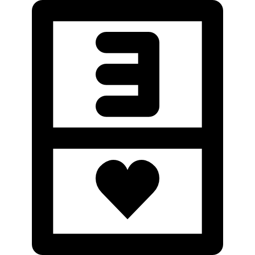 trois de coeurs Basic Black Outline Icône
