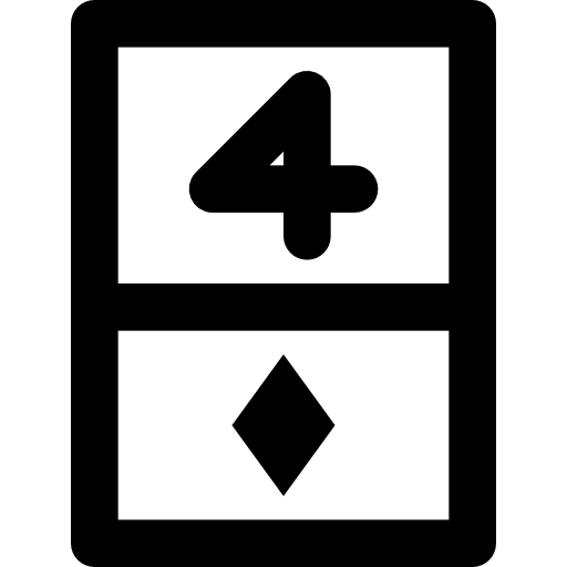 vier diamanten Basic Black Outline icon