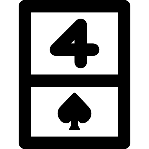 Four of spades Basic Black Outline icon