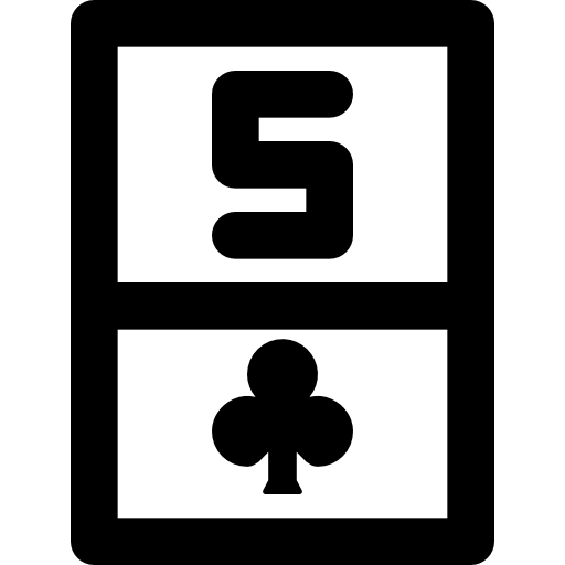 クラブの5つ Basic Black Outline icon