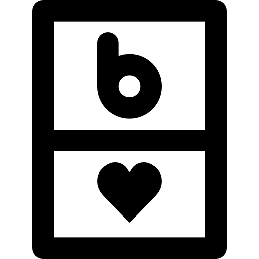 zes van harten Basic Black Outline icoon
