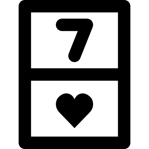 sept de cœur Basic Black Outline Icône