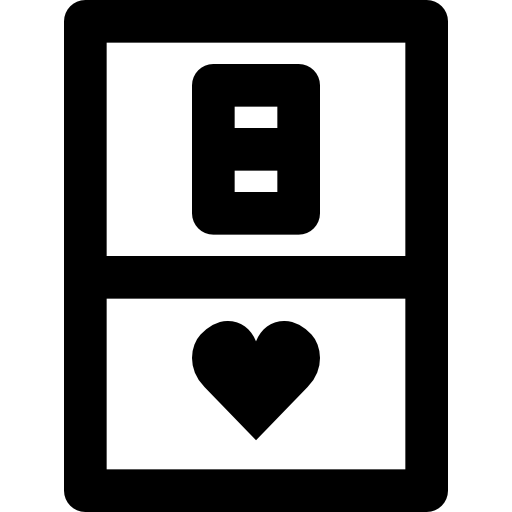 acht herzen Basic Black Outline icon