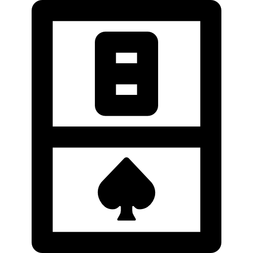 스페이드 여덟 Basic Black Outline icon