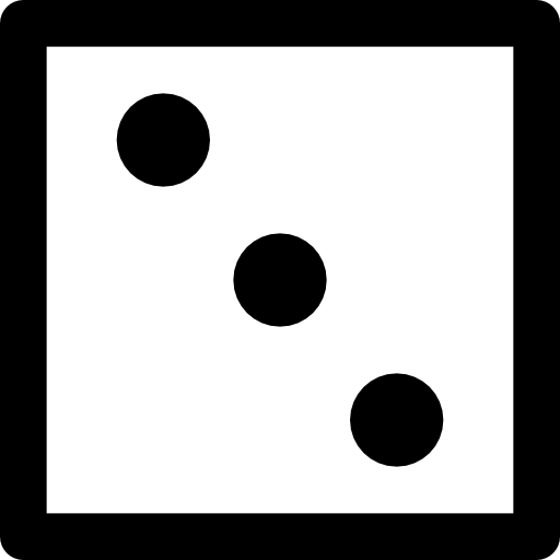 dobbelsteen Basic Black Outline icoon