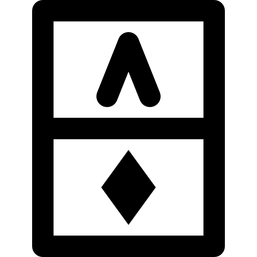 다이아몬드 에이스 Basic Black Outline icon