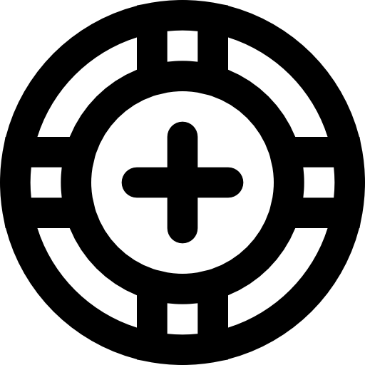 pokerchip Basic Black Outline icoon