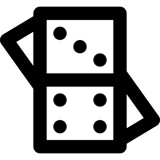 dominó Basic Black Outline icono