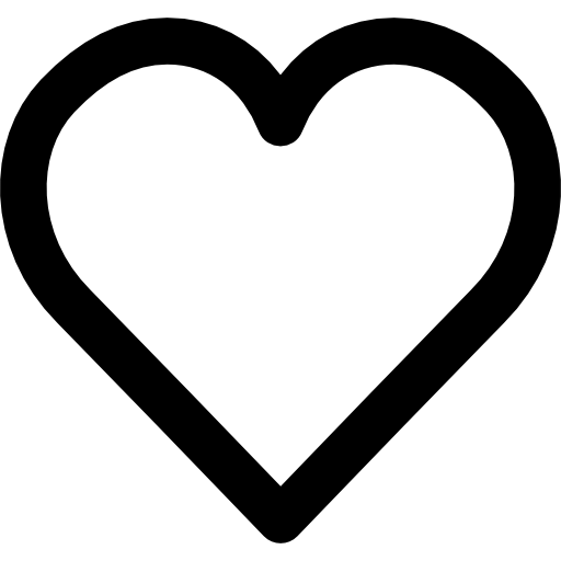 cuore Basic Black Outline icona