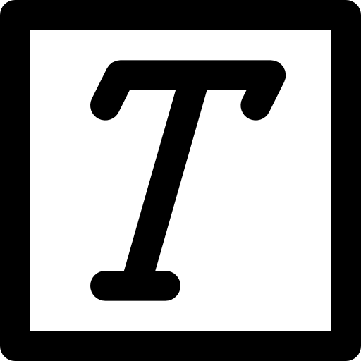 Italic Basic Black Outline icon