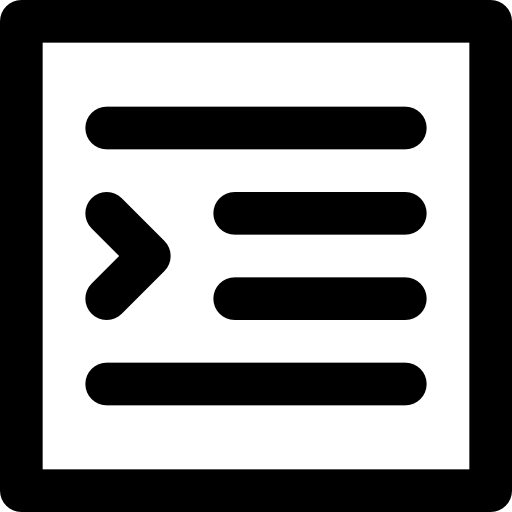 inspringen Basic Black Outline icoon