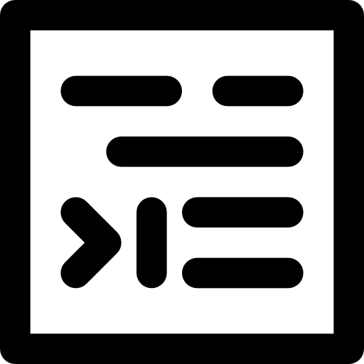 インデント Basic Black Outline icon