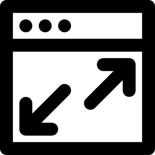 拡大 Basic Black Outline icon