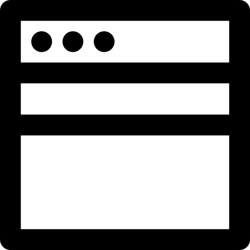 header Basic Black Outline icon