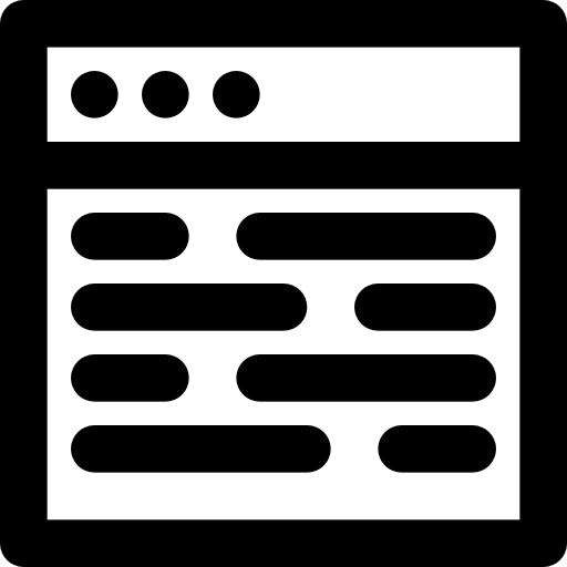 browser Basic Black Outline icoon
