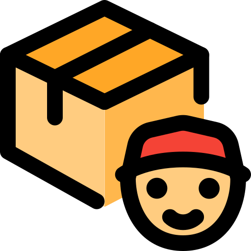 Delivery courier Pixel Perfect Lineal Color icon