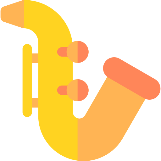 saksofon Basic Rounded Flat ikona