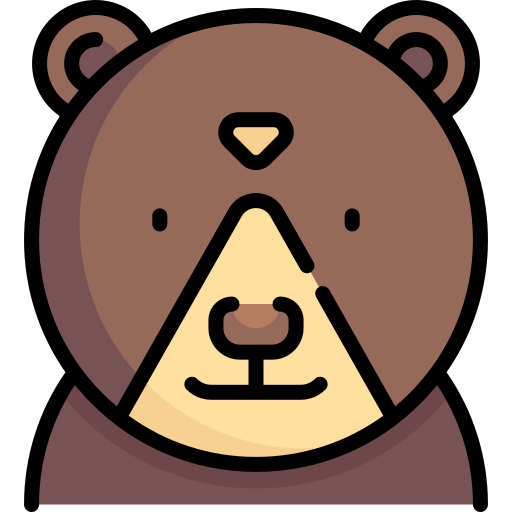 안경 곰 Special Lineal color icon