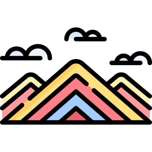 tęczowa góra Special Lineal color ikona