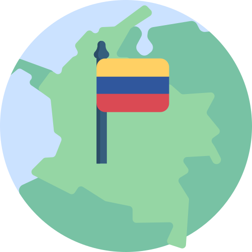 콜롬비아 Detailed Flat Circular Flat icon