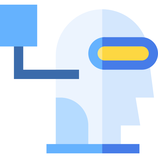 kunstmatige intelligentie Basic Straight Flat icoon
