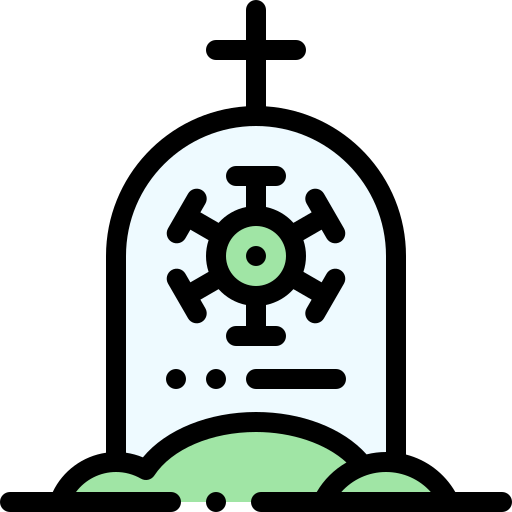 Death Detailed Rounded Lineal color icon