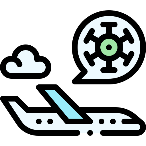 Airplane Detailed Rounded Lineal color icon
