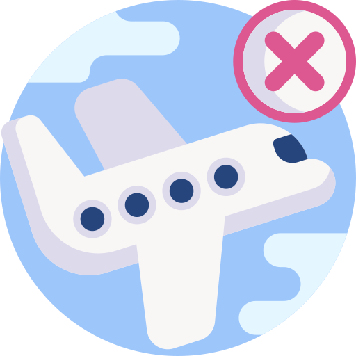 No flight Detailed Flat Circular Flat icon