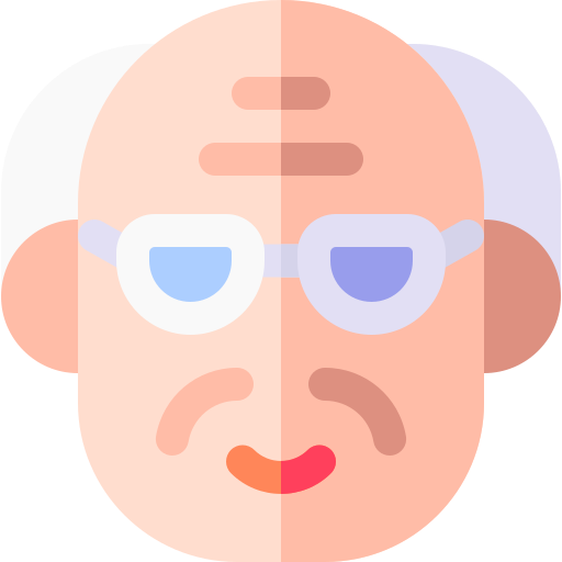 Grandfather Basic Rounded Flat icon