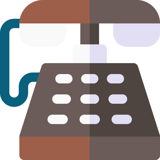 Старый телефон Basic Rounded Flat иконка