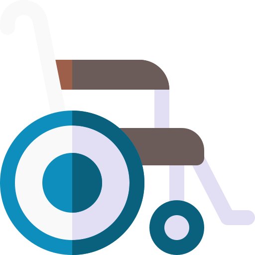 Wheelchair Basic Rounded Flat icon