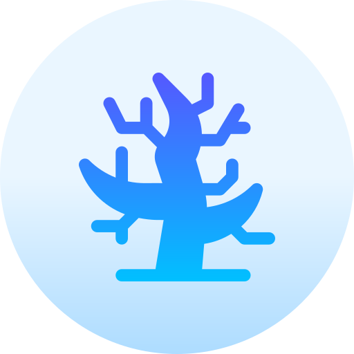 Dry tree Basic Gradient Circular icon