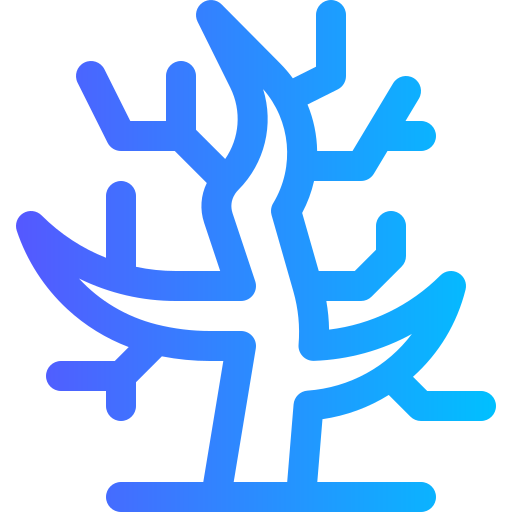 albero secco Basic Gradient Lineal color icona