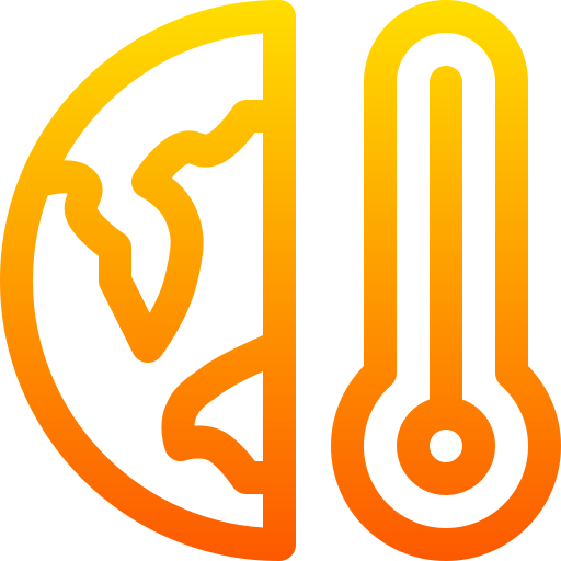 Global warming Basic Gradient Lineal color icon