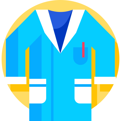 Lab coat Detailed Flat Circular Flat icon