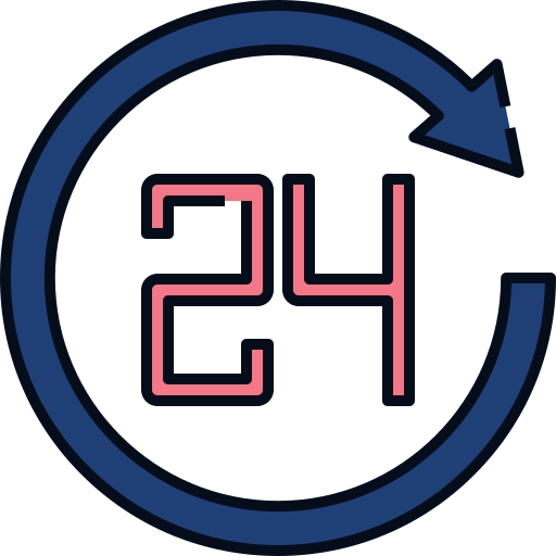 24 hours delivery Generic Outline Color icon
