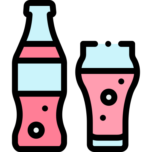 Soda bottle Detailed Rounded Lineal color icon