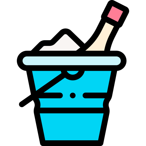 Ice bucket Detailed Rounded Lineal color icon