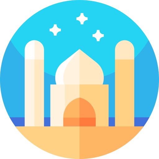 taj mahal Geometric Flat Circular Flat icona