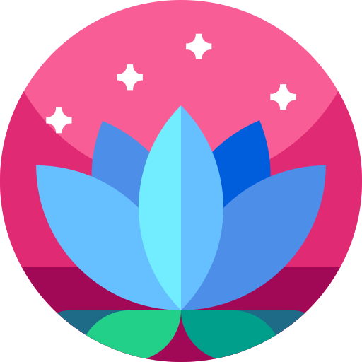 kwiat lotosu Geometric Flat Circular Flat ikona