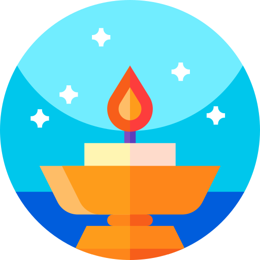 Candle Geometric Flat Circular Flat icon