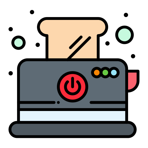 Toaster Flatart Icons Lineal Color icon