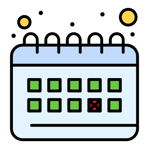 kalendarz Flatart Icons Lineal Color ikona