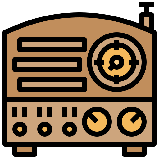 radio Surang Lineal Color ikona